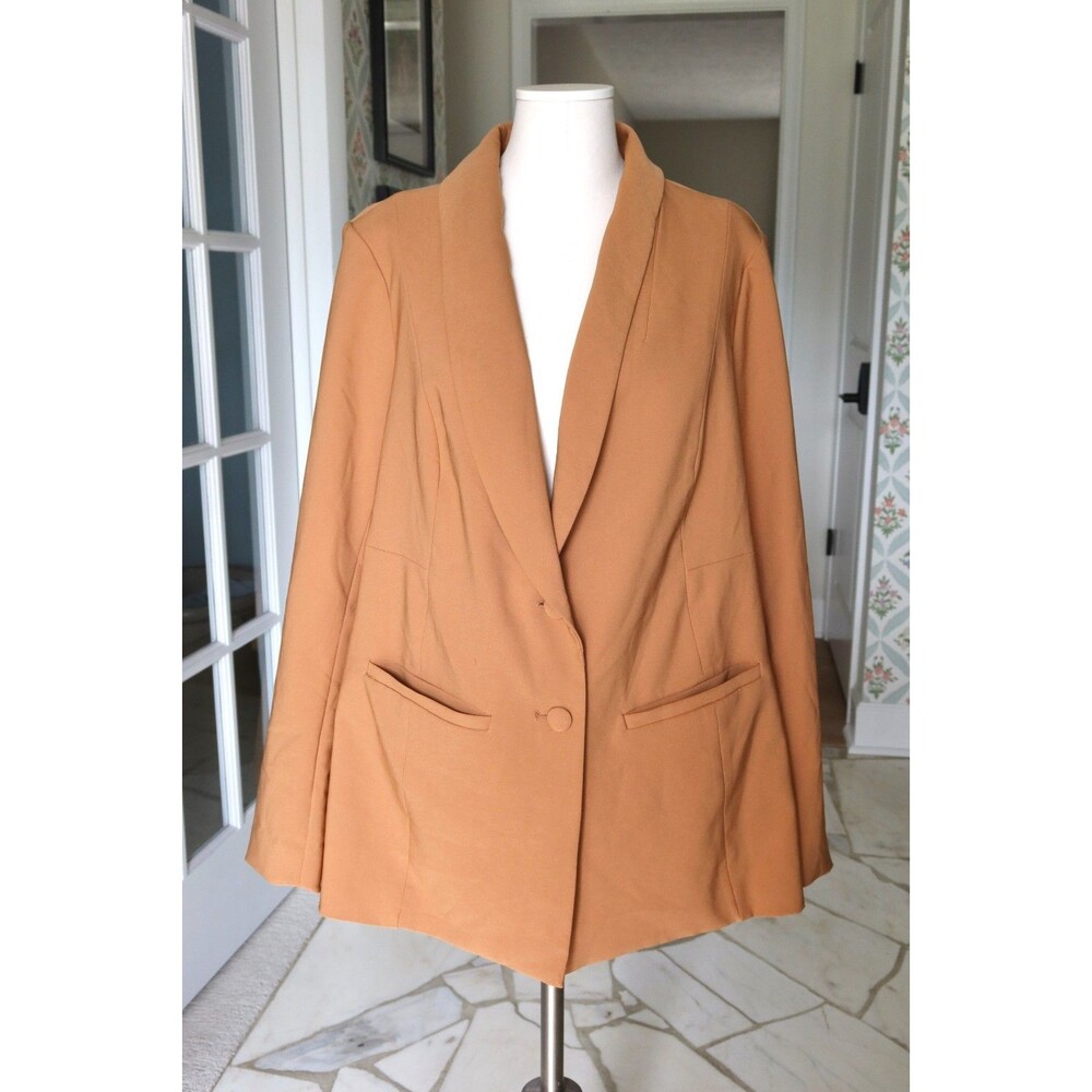 Torrid Women 1X Cedar Brown Blazer Structured Workwear Business Casual